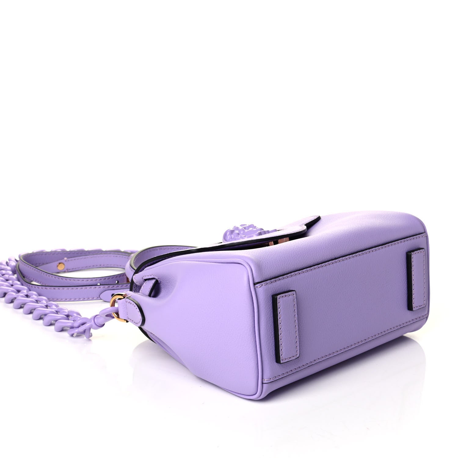 Versace Calfskin Medusa Small Top Handle Handbag Lilac 3 of 4