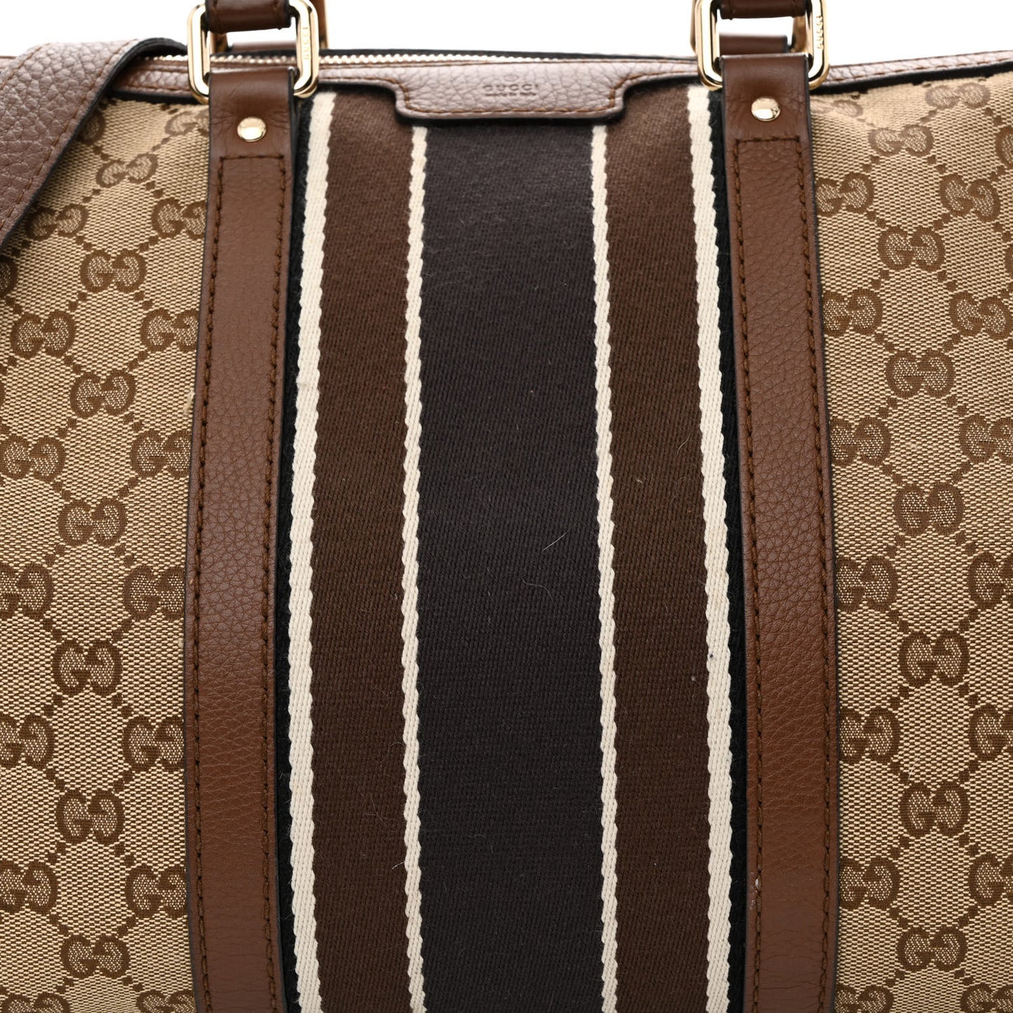 Monogram Web Medium Boston Dark Brown