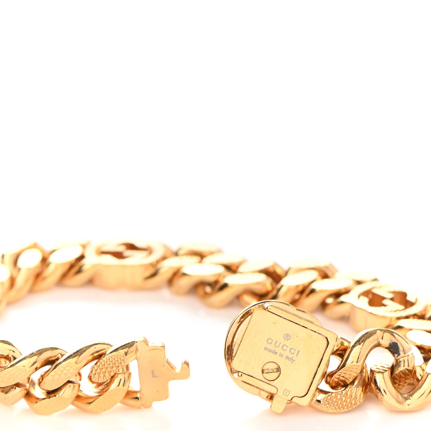 Interlocking G Curb Chain Bracelet Gold