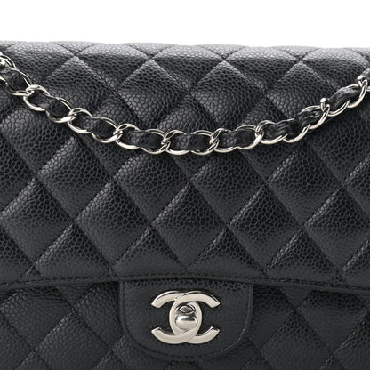 Chanel Caviar Quilted Medium Double Flap Black 7 of 11