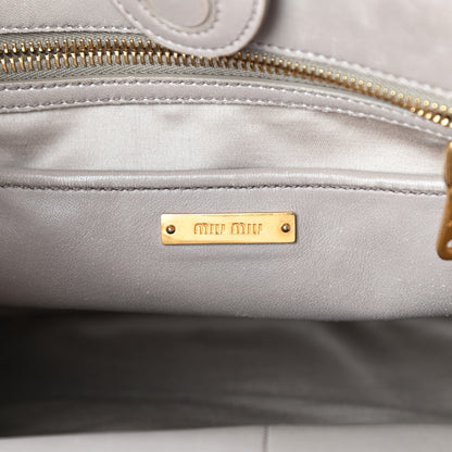 Miu Miu Nappa Matelasse Tote Pomice 6 of 11