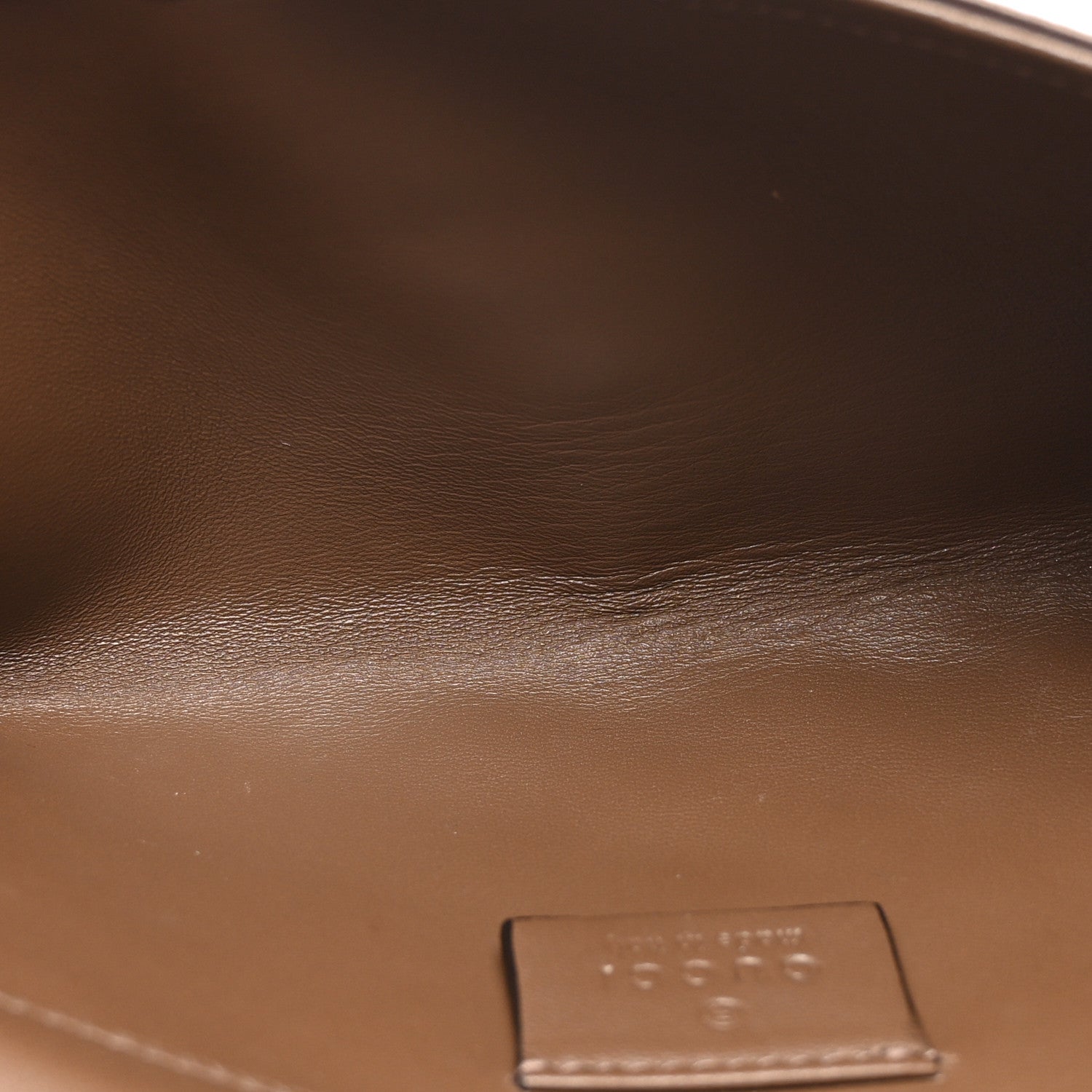 Gucci Satin Crystal Embellished Clutch Brown 5 of 7