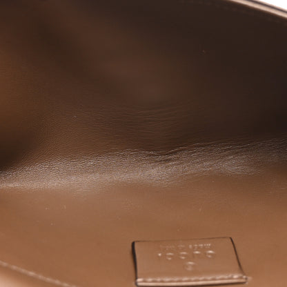 Gucci Satin Crystal Embellished Clutch Brown 5 of 7