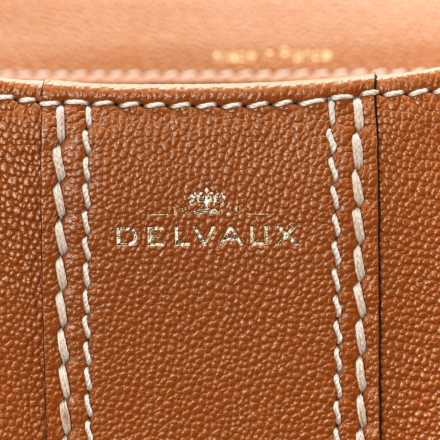 Delvaux Grained Rodeo Calfskin Surpique PM Brillant Satchel Vegetal Ivory 7 of 9