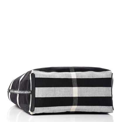 Burberry Coated Canvas Mega Check Sketchbook Medium Reversible Doodle Tote Black 7 of 13