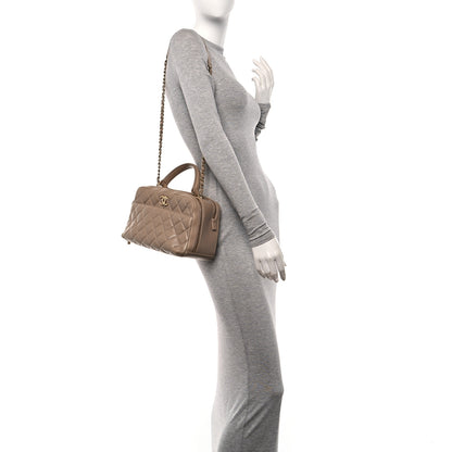 Chanel Lambskin Quilted Medium Trendy CC Bowling Bag Beige 2 of 14