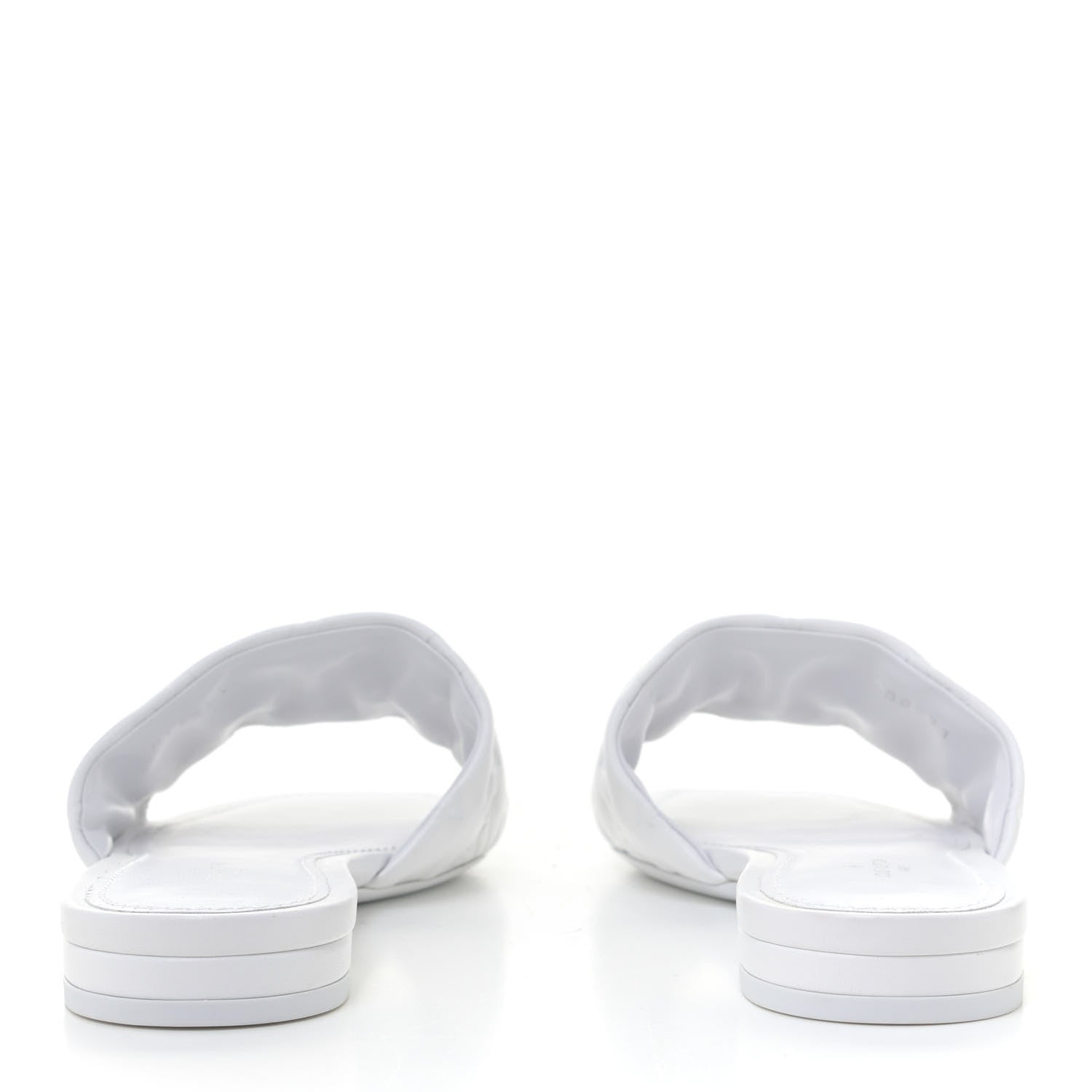 Louis Vuitton Lambskin Embossed Monogram Revival Flat Mules 40 White 7 of 21