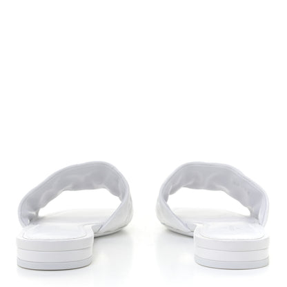 Louis Vuitton Lambskin Embossed Monogram Revival Flat Mules 40 White 7 of 21