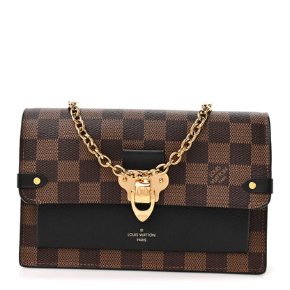 Louis Vuitton Damier Ebene Vavin Chain Wallet Black 1 of 9