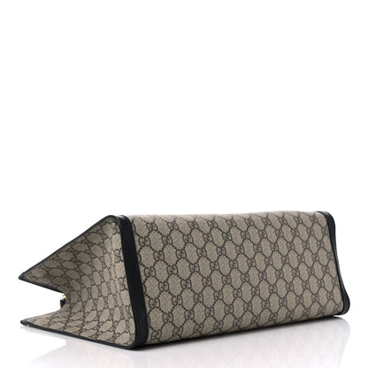 Gucci GG Supreme Monogram Medium Padlock Tote Black 4 of 12