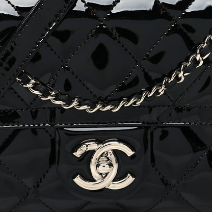 Chanel Patent Quilted Small Coco Shine Flap Black 8 of 11