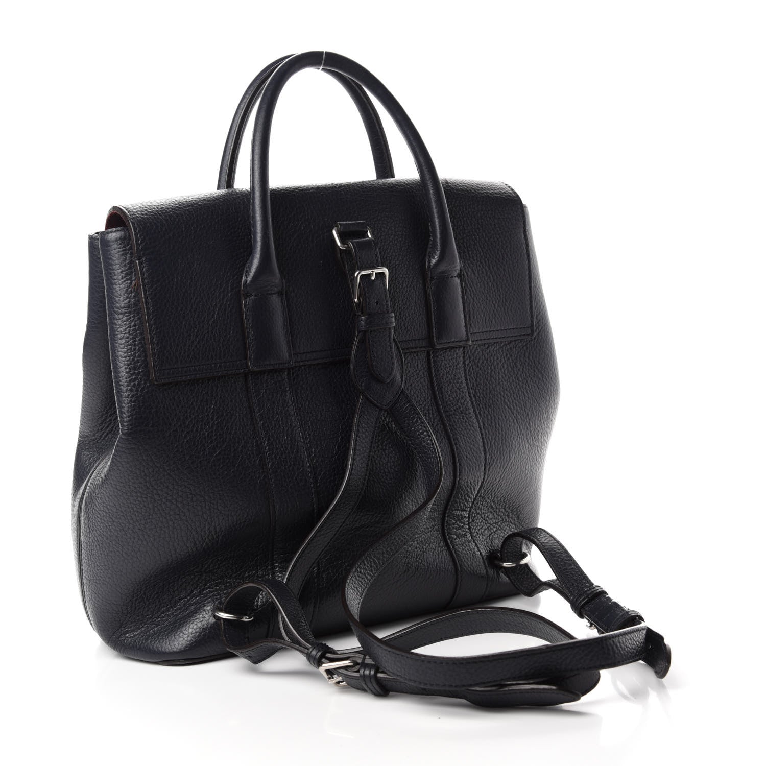 Mulberry Classic Grain Calfskin Small Bayswater Backpack Midnight Blue 3 of 11