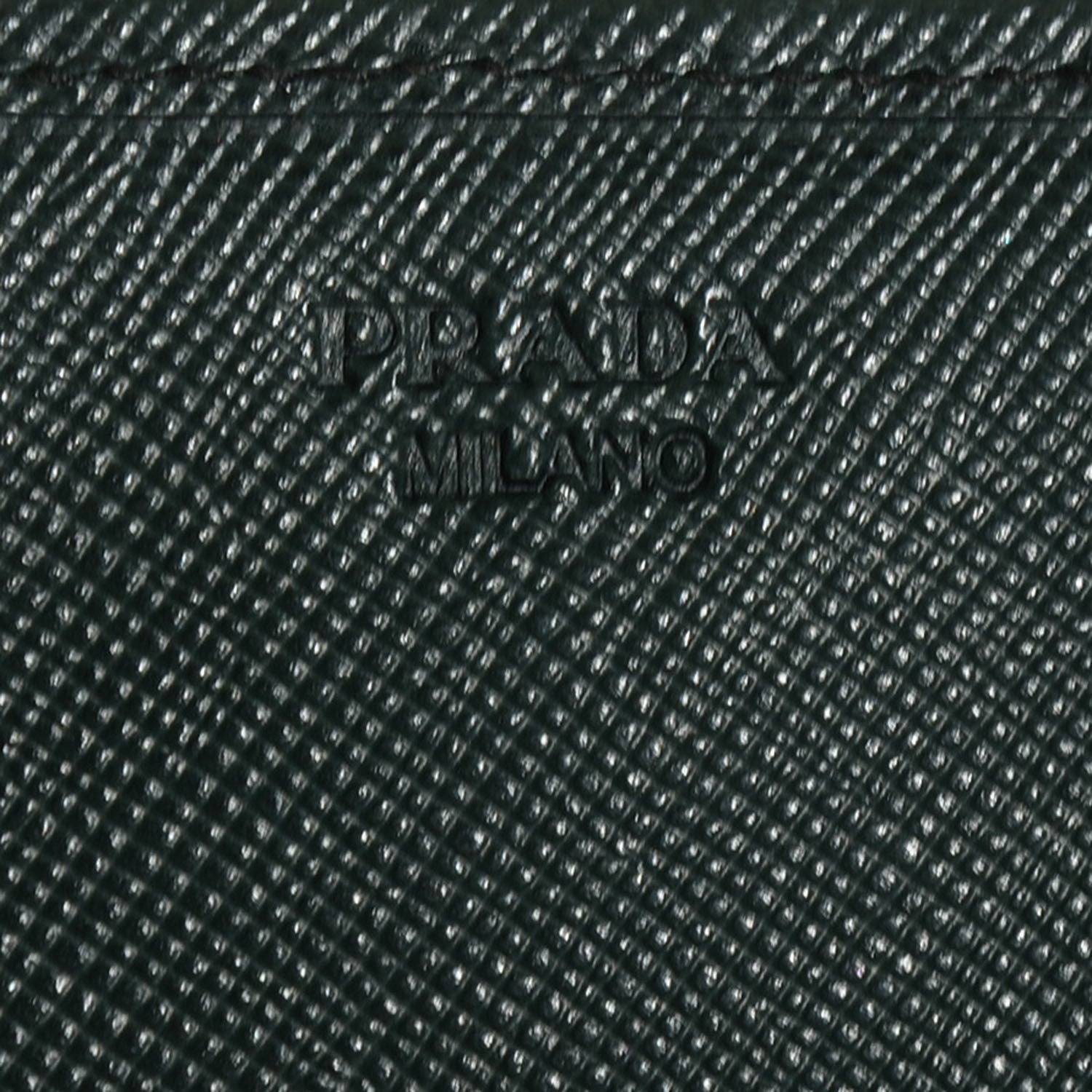 Prada Saffiano Metal Continental Flap Wallet Smeraldo 7 of 9
