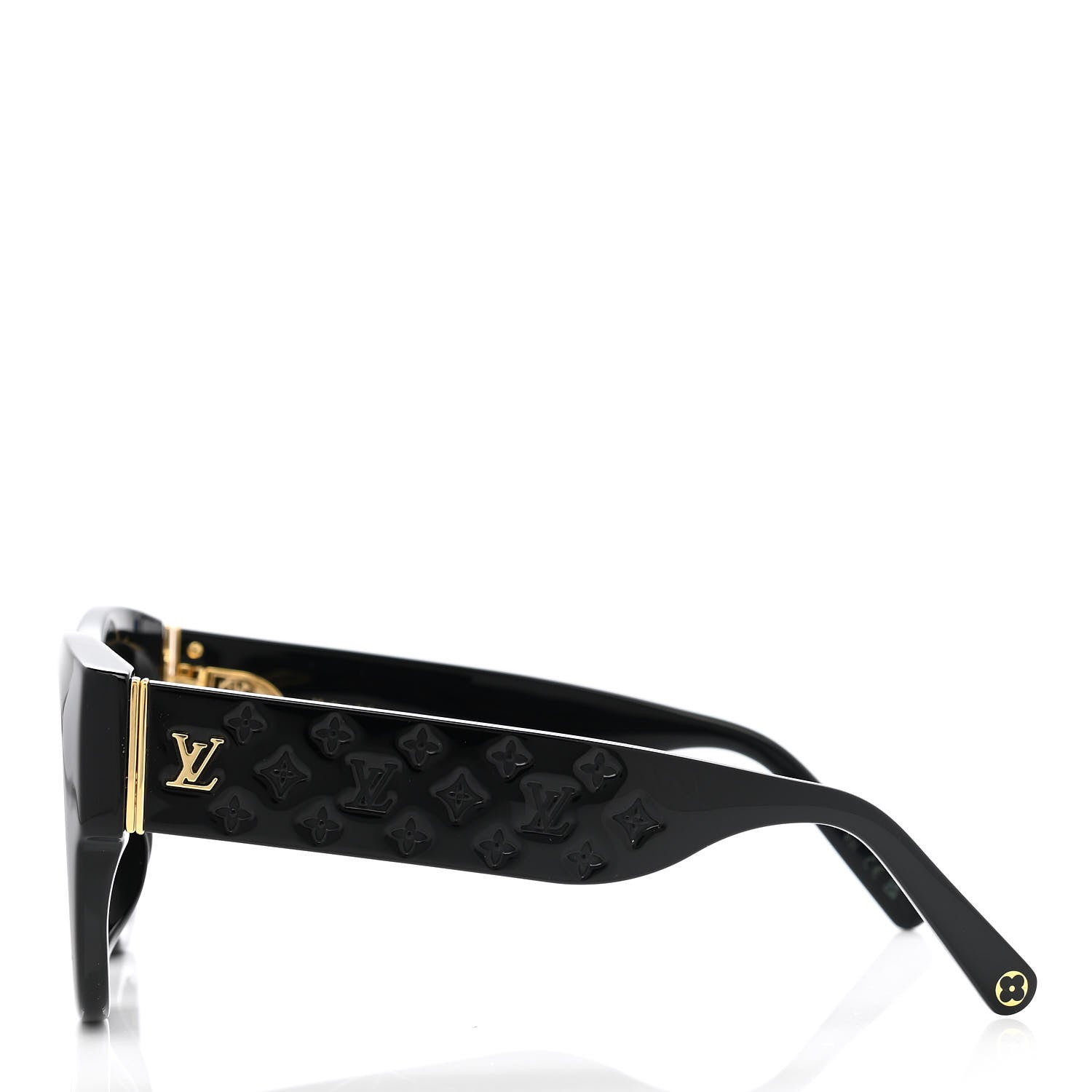 Louis Vuitton Acetate LV Empreinte Round Sunglasses Z1607E Black 3 of 6