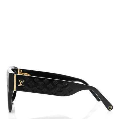 Louis Vuitton Acetate LV Empreinte Round Sunglasses Z1607E Black 3 of 6