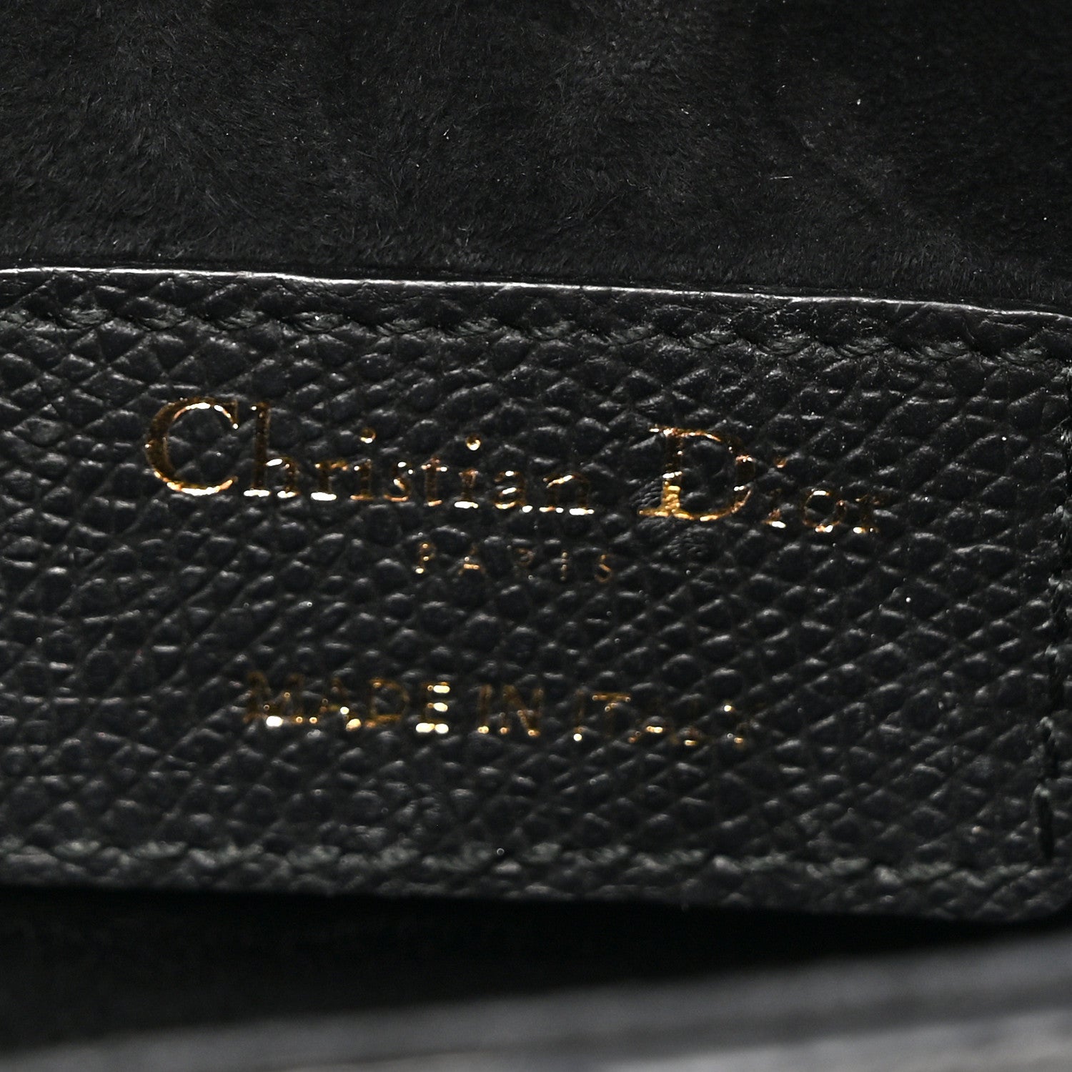 Christian Dior Grained Calfskin Mini Saddle Bag With Strap Black 6 of 12