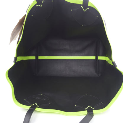 Burberry Canvas Mega Check Extra Large The Giant Reversible Tote Black Neon Yellow 8 of 18