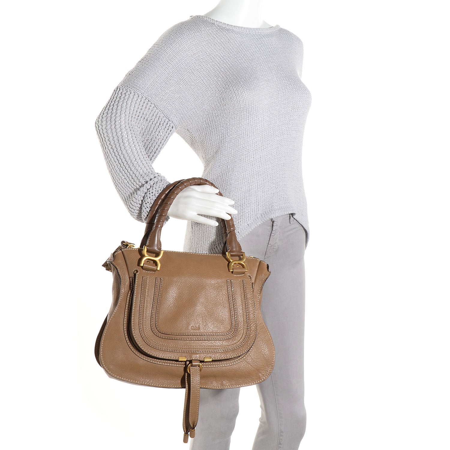 Chloe Calfskin Medium Marcie Satchel Nut 2 of 10