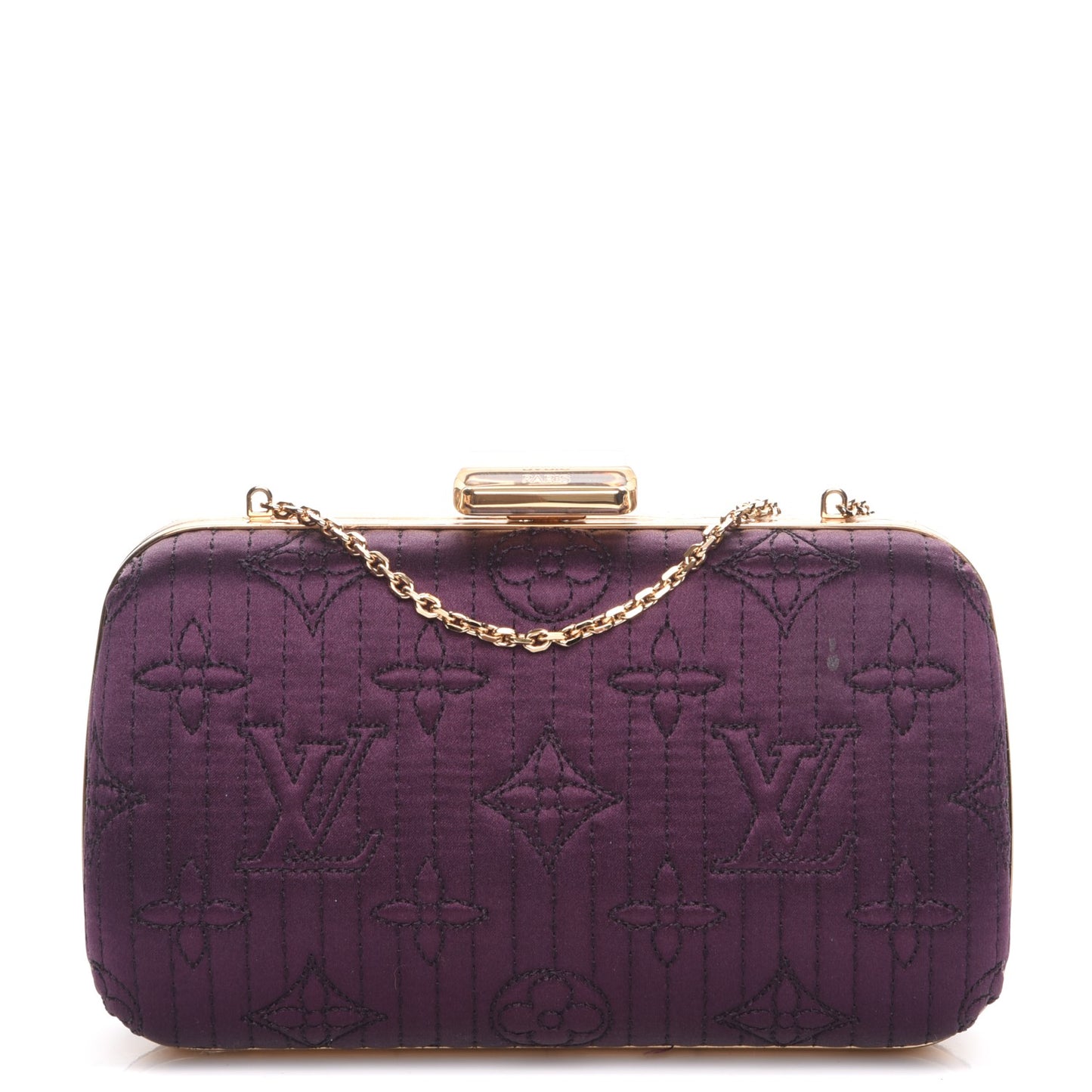 Monogram Motard Minaudiere Clutch Prune