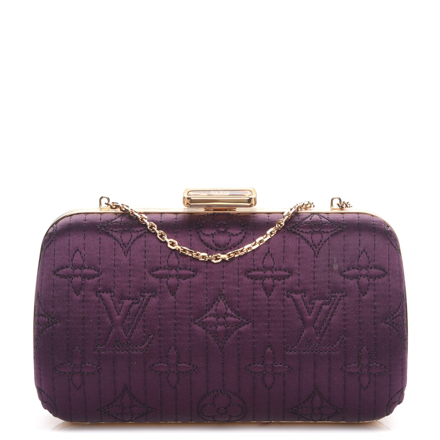 Louis Vuitton Monogram Motard Minaudiere Clutch Prune 1 of 8