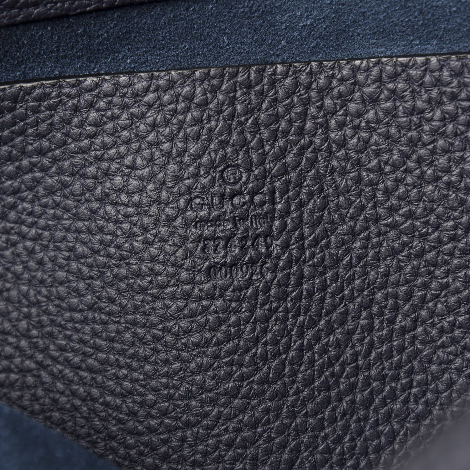 Gucci Grained Calfskin Mens Double Buckle Flap Messenger Bag Blue 6 of 9