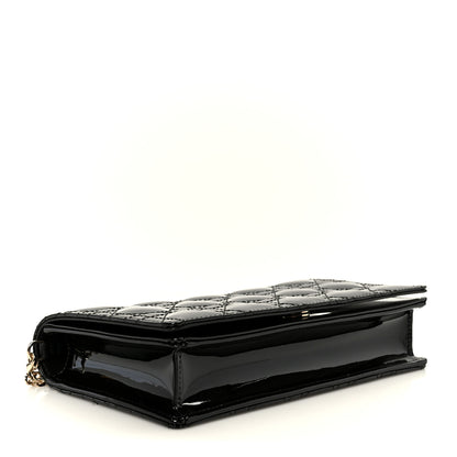 Christian Dior Patent Cannage Lady Dior Pouch Black 5 of 14