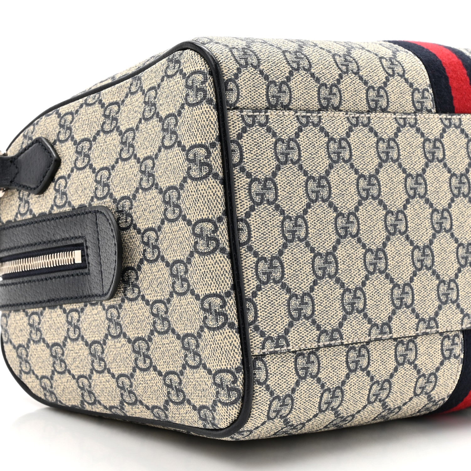 Gucci GG Supreme Monogram Web Medium Ophidia Top Handle Bag Beige Blue 10 of 10