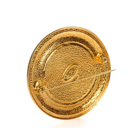 Chanel Medallion CC Brooch Gold 3 of 4