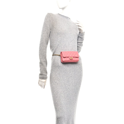 Chanel Aged Calfskin Quilted 2.55 Reissue Flap Belt Bag Pink 2 of 13