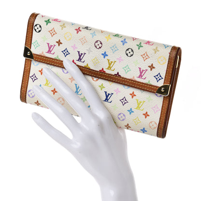 Louis Vuitton Monogram Multicolor Porte Tresor International Wallet White 2 of 7