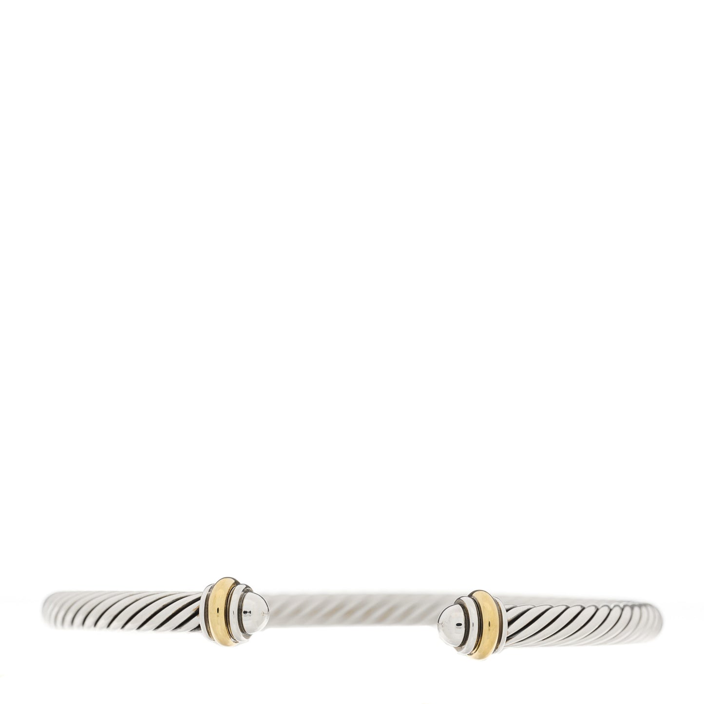 Sterling Silver 18K Yellow Gold 4mm Cable Classics Bracelet