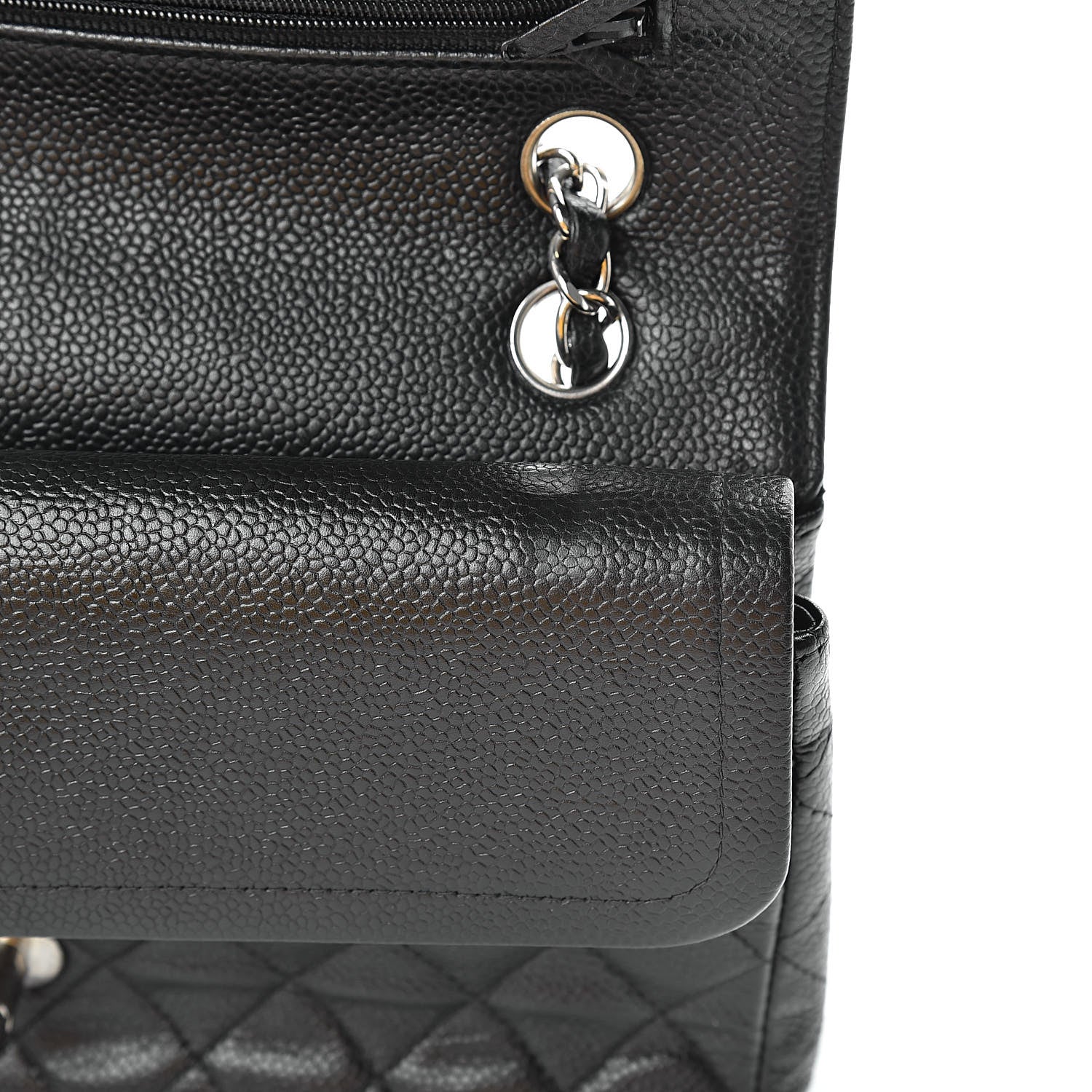 Chanel Caviar Quilted Medium Double Flap Black 15 of 17