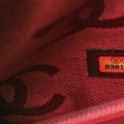Chanel Calfskin Stitch Surpique Bowler Red 7 of 12