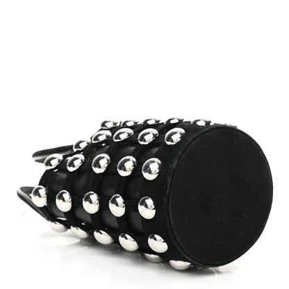 Alexander Wang Calfskin Crystal Embellished Roxy Mini Bucket Bag Black 3 of 8