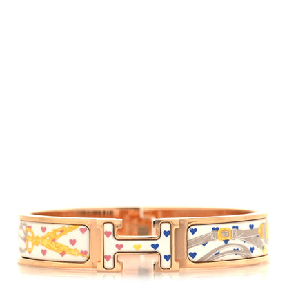 Hermes Enamel Narrow Print Brides de Gala Love Clic Clac H Bracelet PM Confettis 1 of 5