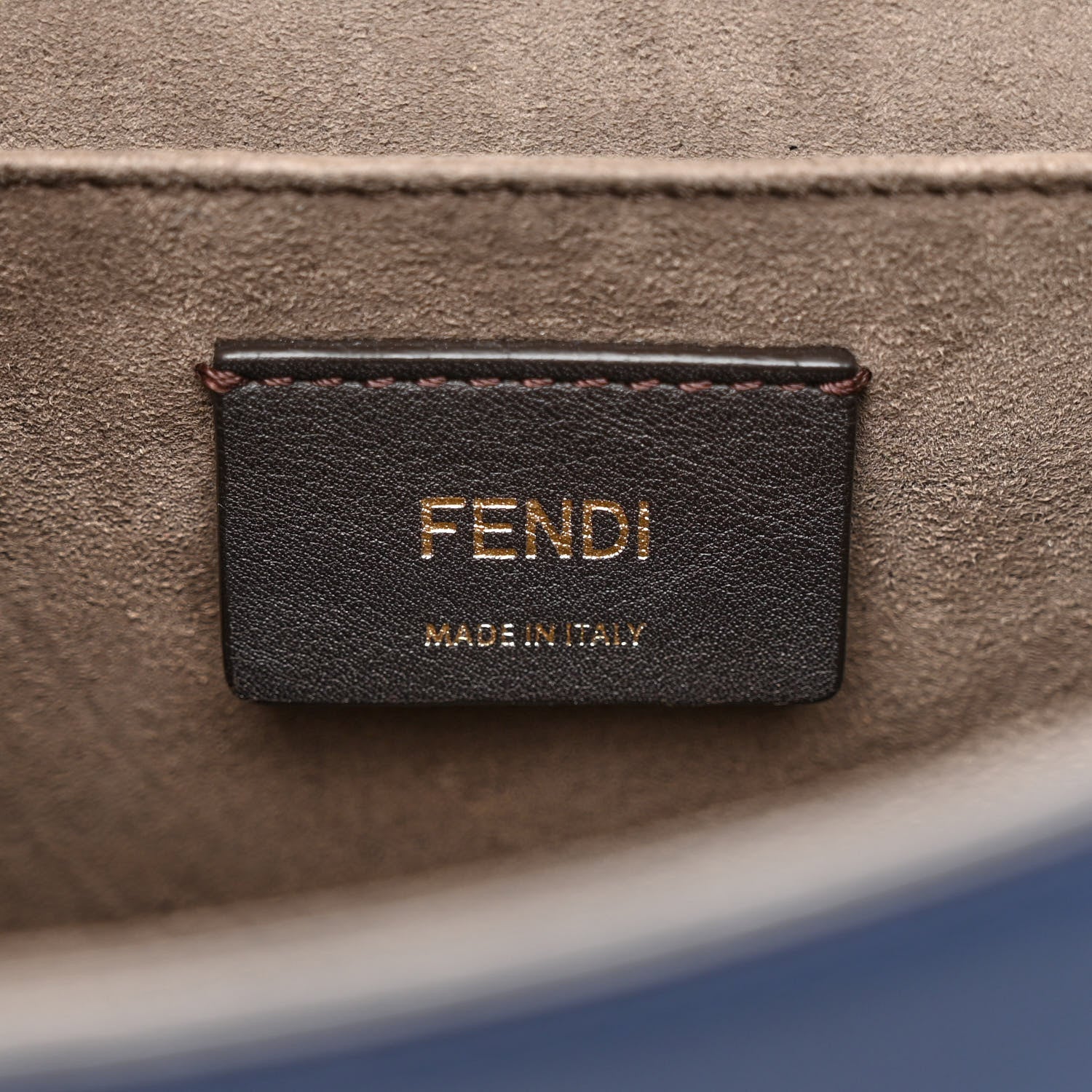 Fendi Vitello Century Opaco F is Fendi Kan I Shoulder Bag Blu Scuro 6 of 14