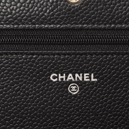 Chanel Caviar Quilted Wallet On Chain WOC Black 6 of 9