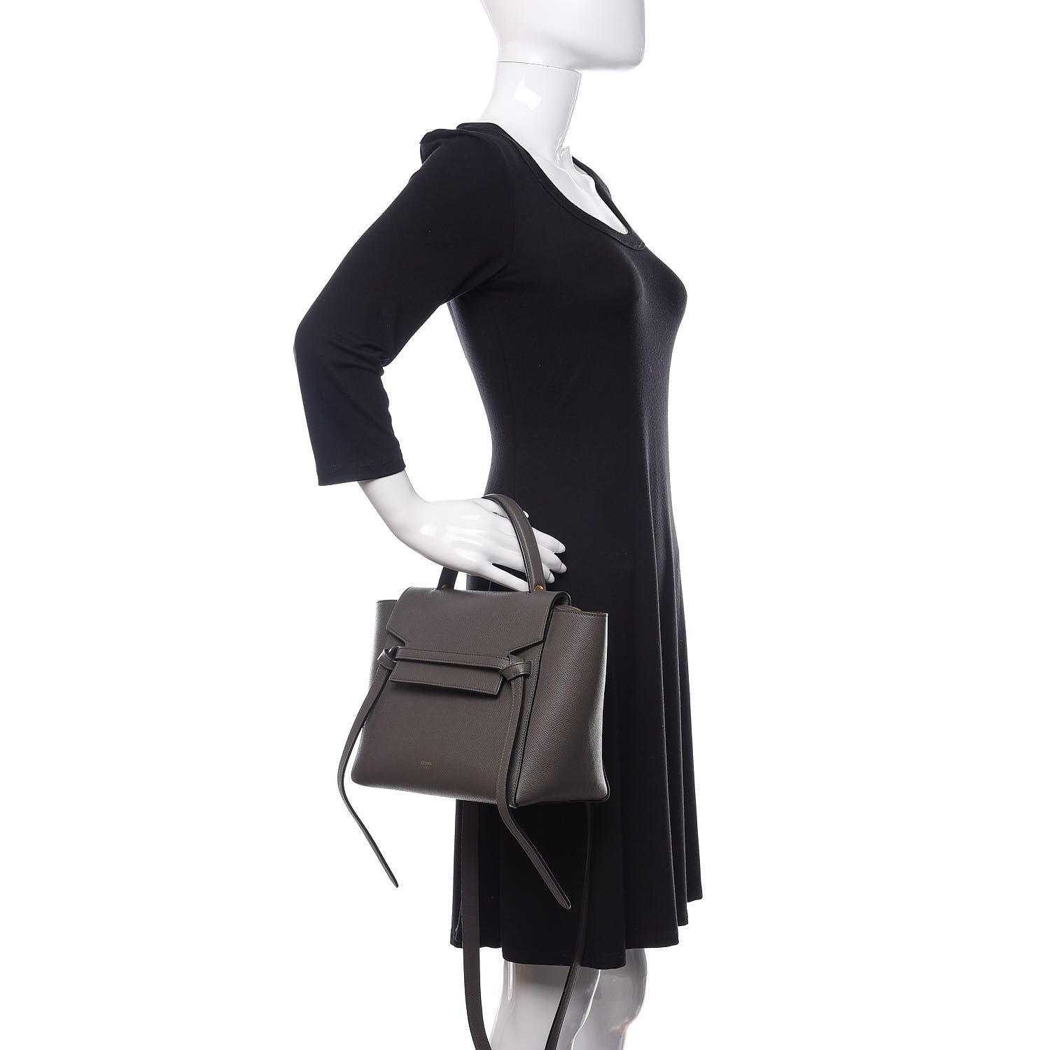 Celine Baby Grained Calfskin Micro Belt Bag Grey 3 of 13