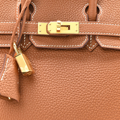 Hermes Togo Birkin 25 Gold 8 of 10