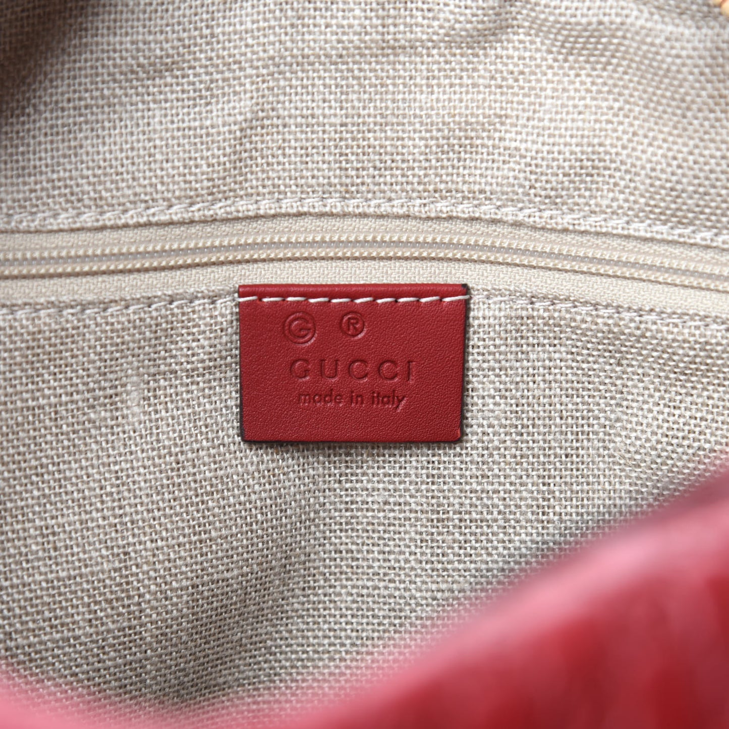 Soft Microguccissima Medium Crossbody Bag Rosso