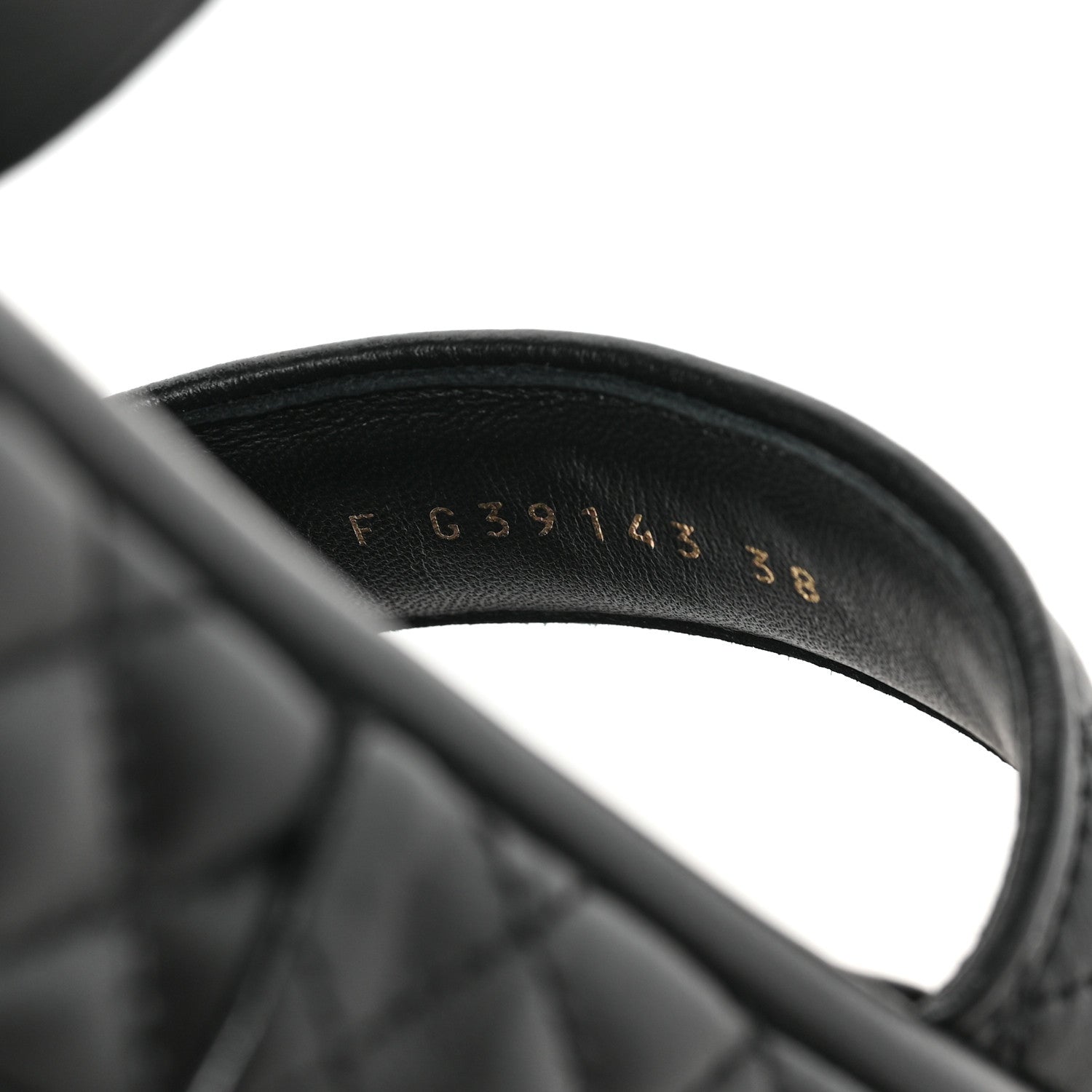 Chanel Lambskin Quilted Platform Sandals 38 Black 9 of 9