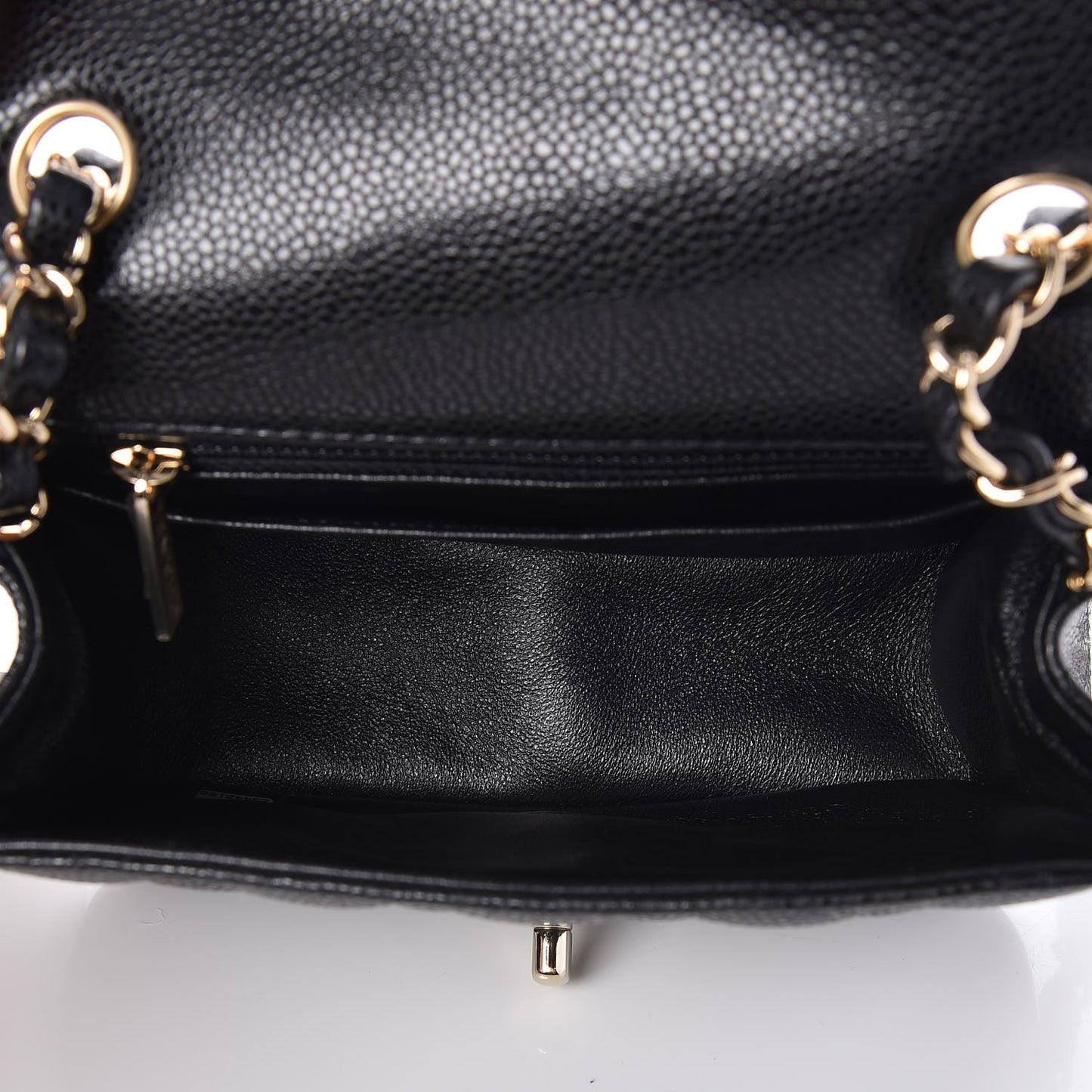 Caviar Quilted Mini Square Flap Black