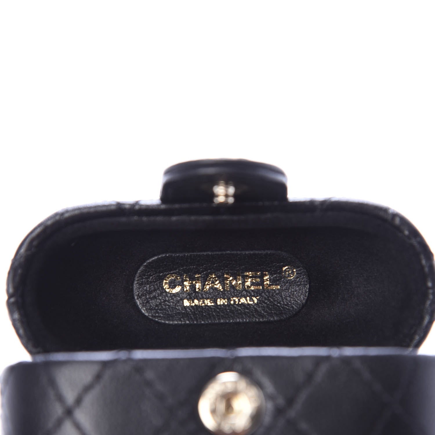 Chanel Lambskin Quilted Airpods Pro Case With Chain Black 3 of 5