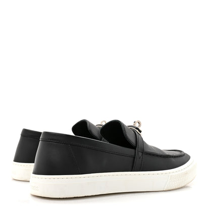 Hermes Calfskin Game Slip On Sneakers 38 Black 6 of 11