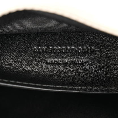 Saint Laurent Crinkled Calfskin Matelasse Monogram Baby Niki Chain Satchel Ivory 7 of 10