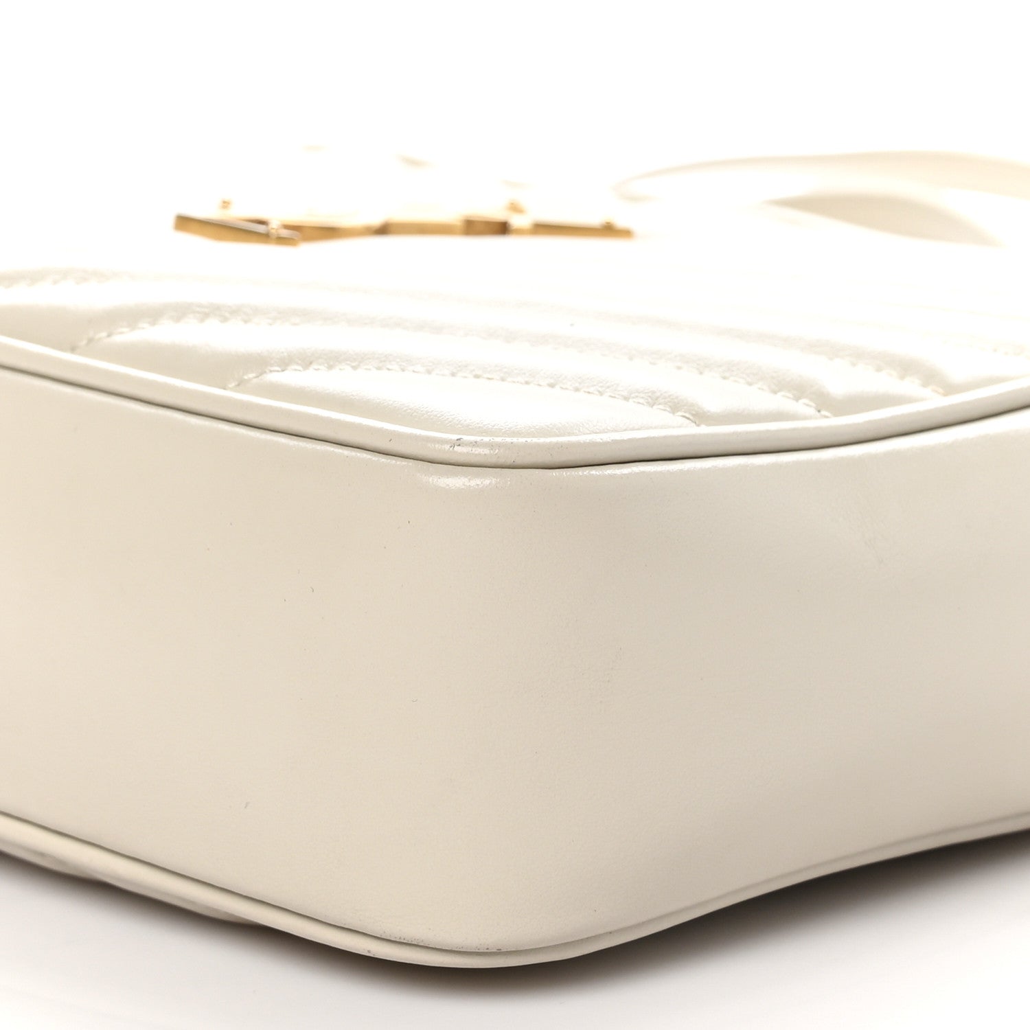 Saint Laurent Calfskin Matelasse Monogram Lou Camera Bag Crema Soft 10 of 10
