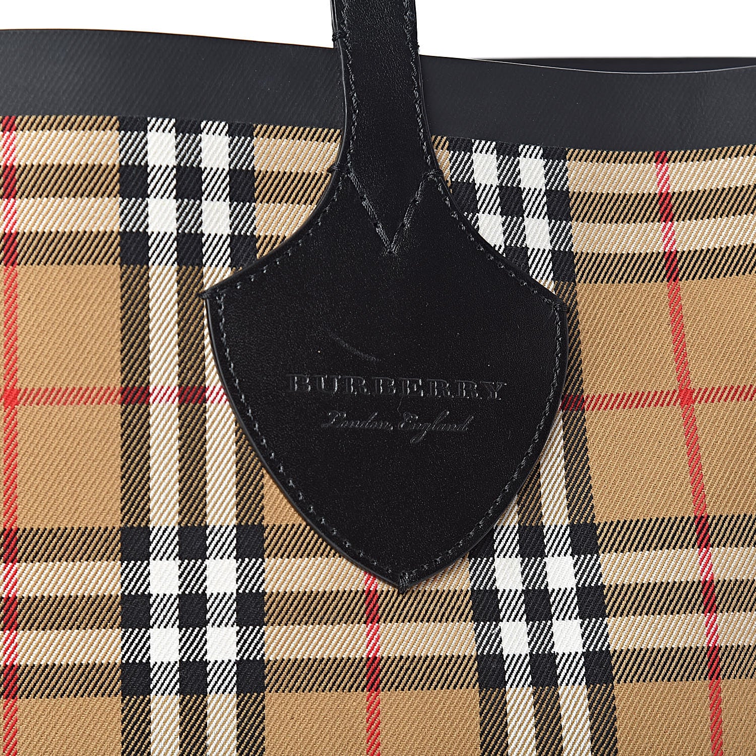 Burberry Vintage Check Medium The Giant Reversible Tote Antique Yellow Bright Red 11 of 18