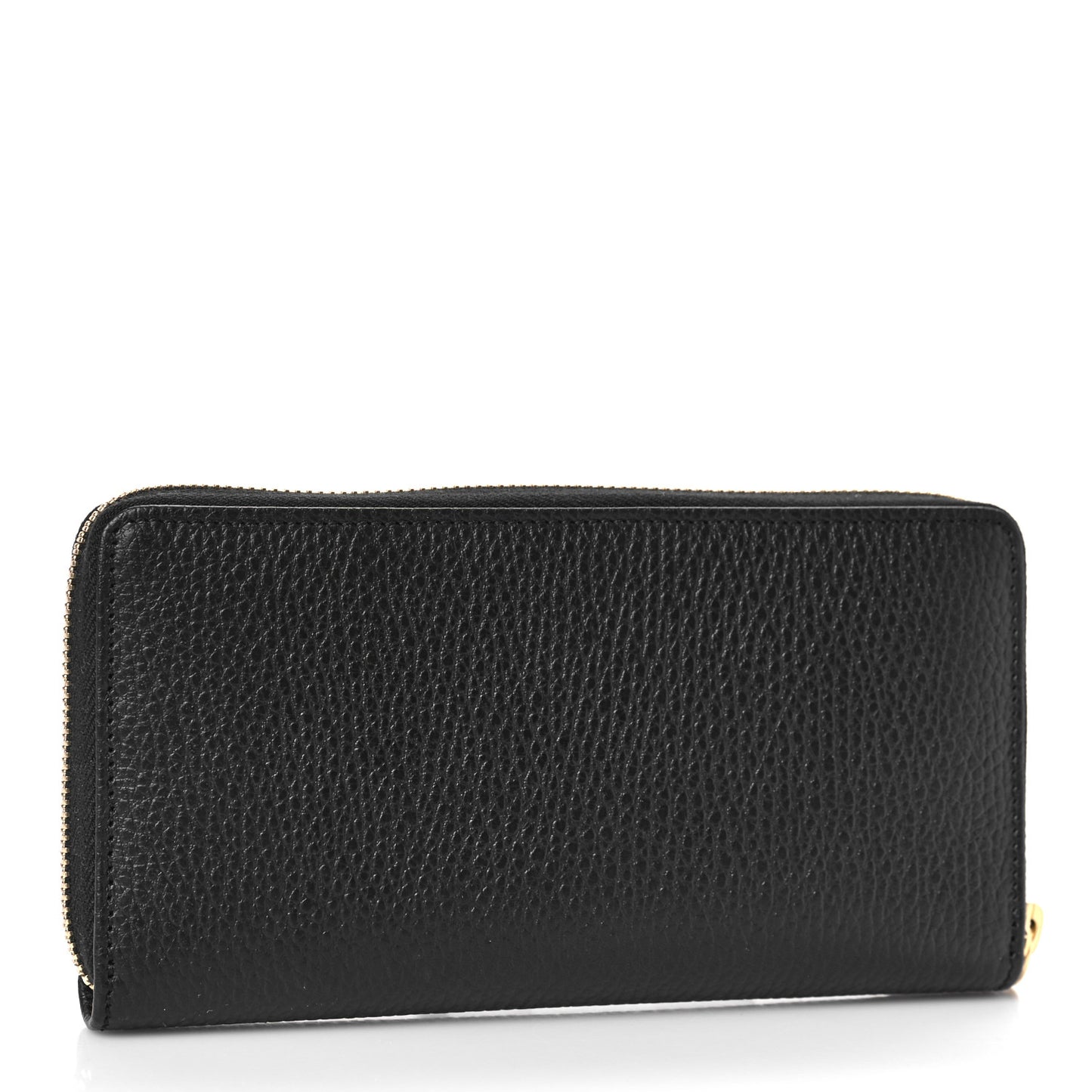 Dollar Calfskin GG Marmont Zip Around Wallet Black