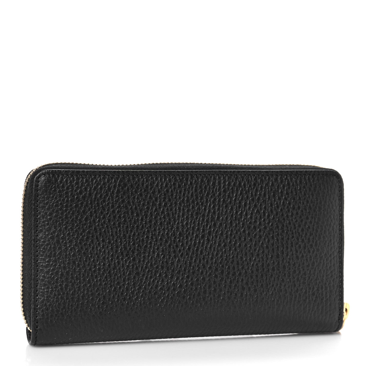 Gucci Dollar Calfskin GG Marmont Zip Around Wallet Black 3 of 9