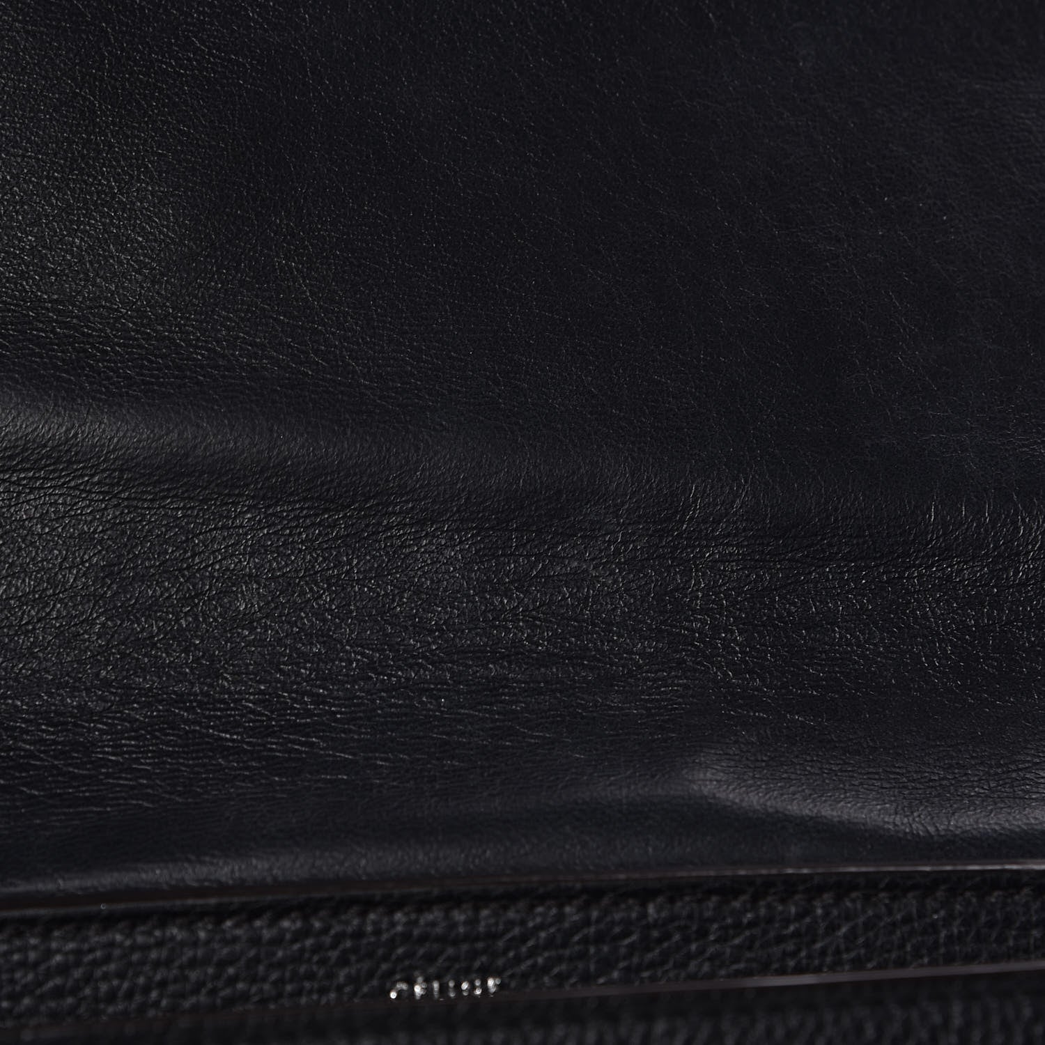 Celine Drummed Calfskin Suede Medium Trapeze Black 13 of 13